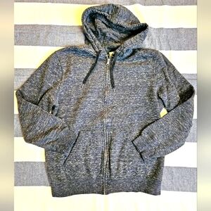 H&M Navy Blue Heathered Hoodie M